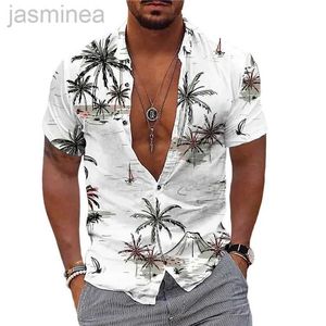 Camisas casuais masculinas camisetas camisas de árvore para homens para homens 3D Mens Hawaiian Shirt Beach Leva de manga curta Tops camiseta Camiseta Man Blouse 2449