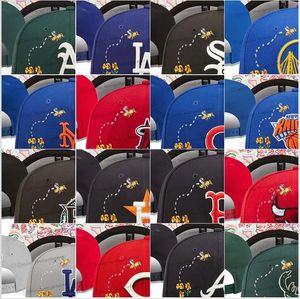 29 Farben Herren Baseball Snapback Hats Toucas Gorros Classic Flowers Biene Hip Hop Mix Alle Teams Basketball Fußball Flat Sport Verstellbarer Kapitän Chapeau gute Qualität