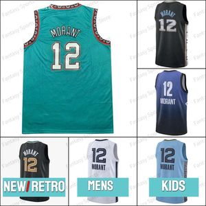 New Ja Morant Jerseys 10 Mike Bibb Throwback White Green Ed Basketball Retro Jerseyss Mens Kids