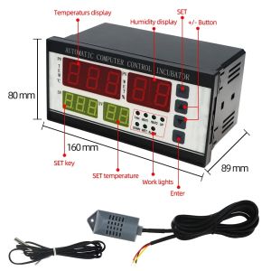 Bird Naughty XM-18 Smart Digital Egg Incubator Controlador multifuncional de temperatura constante e controle do sensor de umidade Controle