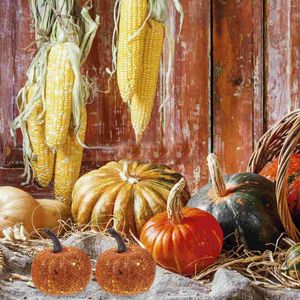 Fiori decorativi 10 pezzi di schiuma di Halloween Pumpkin Gold Powder Harvest Festival Puntes