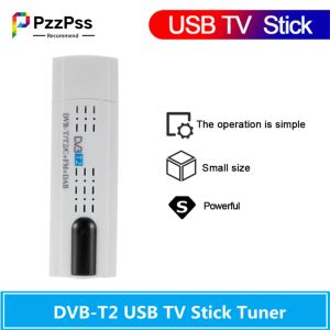 Box PzzPss Digital satellite DVB T2 USB TV Stick Tuner With Antenna Remote HD USB TV Receiver DVBT2/DVBT/DVBC/FM/DAB USB TV Stick