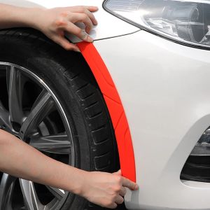 Universal Car Bumper Guard Strip Wheel Rim Eyebrow Protector Wheel Arch Missings gummi klistermärken Dekorativ stripskydd