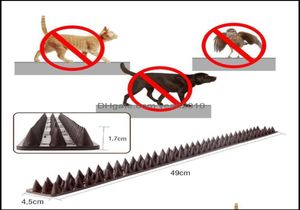 Houses Pet Supplies Home Garden10PcsPack Garden Cat Dog Scat Mat Plastic Thorn Bird Burglar Defender Fence Spike Anti Pigeons Bir4839989