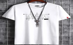 Mens Designer T Shirts Clothes Summer Simple Street Wear Fashion Men Cotton Tshirt Line Casual Mens Tee Tshirt White Black Plus S4614233