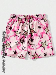 Herren Shorts Sommer Männer Modetrend 3D Stars Graphic Clothing Jungen Kinder Casual Hawaii Urlaub Männlicher stilvoller Strand