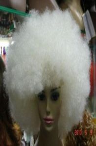 New Fashion White Big Afro Hair Wig for women wig deliver07008223