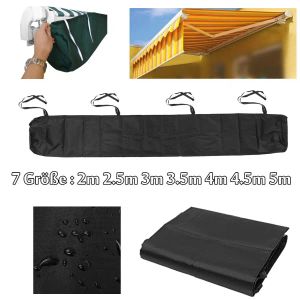 7 rozmiarów Patio Zimowa torba do przechowywania w ogrodzie Schronienie Garden Schelt Rain Cover Protector Sun Banopy Black 2/2,5/3/3,5/4/4,5/5m