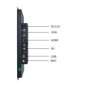 タッチビュー10インチ4：3 1024x768 DC12VオープンフレームタッチスクリーンモニタースタイルAV BNC VGA HDMI USBインターフェイスで産業用に使用するスタイル