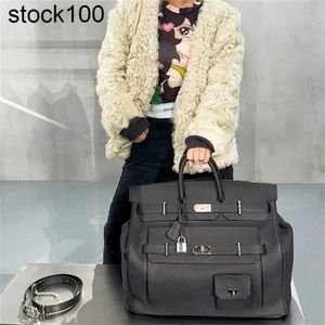 Hac Handbag Top Large 50 Totes Designer Bags 50cm Litchi Pattern Extra Bag Unisex Trip Luggage Capacity Handheld Tide Bk Genuine Leather OM8G