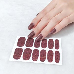 Självhäftande papper Lätt att använda False Nail Paste Sticker Full Set Holiday Nail Stickers Art Decal för kvinnliga flickor ingen lukt