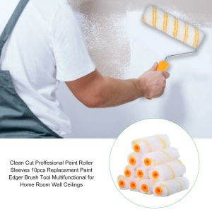 Clean Cut Proffesional Paint Roller Sleeves 10pcs Replacement Paint Edger Brush Tool Multifunctional for Home Room Wall Ceilings