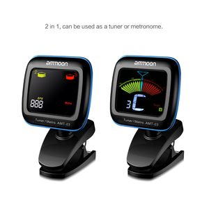 Guitar Tuner Metronome Digital Sensitive Metronome Tuner Clip Mic for Chromatic Guitar/Bass/Ukulele/Violin Tuning Guitar Parts