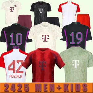 2024 2025 S-4XL Jersey de futebol Kane 2023 2024 Camisa de futebol sã Goretzka Gnabry Camisa de Futebol Homem Kits Kits Kimmich Fãs Bayern Munich Joao Cancello Neuer