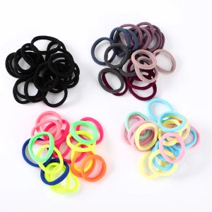 Awaytr 50pcs/set dziewczęce opaski do włosów Fryzjera Akcesoria do włosów dla kobiety Kucyk Ponytail Elastic Scrunchies gumowe opaski