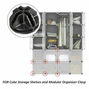 グリッドキューブコネクタストレージシェルフユニットDIYモジュラーホワイトコネクタクローゼットキャビネットボックスワイヤーキューブブラック用
