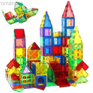 Magnetmagnet -Magnetspielzeug 120pcs große Größe Magnetbausteine Fliesen Set Child großes Magnetkonstruktor -Spiel Montessori Bildungsspielzeug für Kindergeschenk 240409