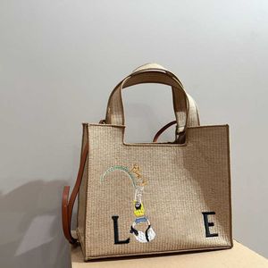 Neue große Raffias Designer -Tasche Strand Tasche Frauen Sommer gewebt