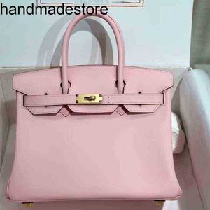 Leder Bk Handtasche Damenbeutel 35 30 Picotin 18 22 Bk25 Platin Bk30 importiert Swift 3q Pulver All Manual High-End Custom Simitile