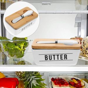 Dinnerware Sets Butter Box Dish Farmhouse Creamer Container Storage Cheese Slicer Fridge Organizer With Lid Boxes
