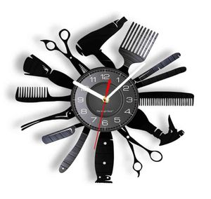 色あせたツールの色を変える壁の光時計髪サロン理髪店の装飾現代的な時計ギフトギフトギフト2110278412111