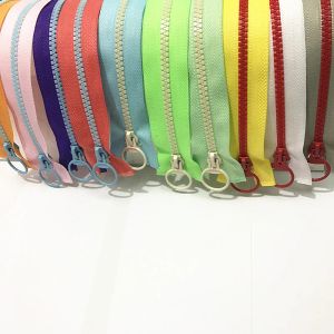 1pcs Hit Color (30-60 cm) Öffnungen 5# Harz Reißverschluss Ring Ring-Reißverschluss Kopf DIY NEWING Handtaschen Kleidungszubehör (Farbe: U picke)