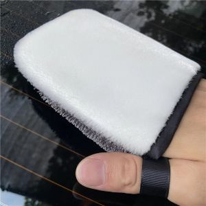 Lucullan 2th Double Side Use Interior Cleaning Mitt Ergonomic Detailing Scrubbing Twist Cloth