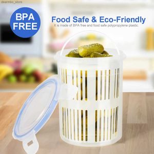 Food Jars Canisters Picter Holder Keeper Lifter Food Stoneer Pojemnik wiadra z pikli wielofunkcyjna nowa zaufana zmywarka SAFE SLIP JAR L49