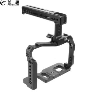 A7S3 A7R4 CAMERA CAGE RIG COOLING FRAME W NATO RAIL HANDLE GRIP Cold Shoe Arri Mount för Sony Alpha 7SIII A7M3/A7R3/A73/A7III