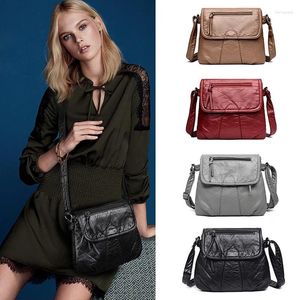 Bolsas de ombro Brand Women Bag Designer Crossbody Soft Washed Leather Messenger Bolsas de luxo Sac A Mai