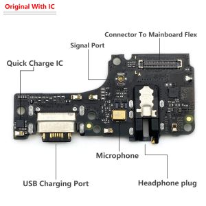 För Xiaomi Redmi Note 5 6 7 8 9 Pro Obs 9S USB Charger Port Dock Connector Charging Board Flex Cable med Micro