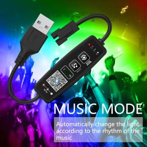 5VUSB DC12-24V Bluetooth LED Magic Color Controller 2048 Pixel Music Dimmer RF 2.4G Remote for WS2812B WS2811 IC RGB Strip Light