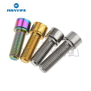 Wanyifa M7 x 20 mm M7 x 25 mm Tytanowe śruby z pralką do roweru łodygi