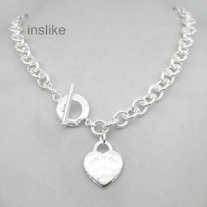 Design Womens silver TF Style Necklace Pendant Chain Necklace S925 Sterling Silver Key heart love egg brand Pendant Charm Nec H0918