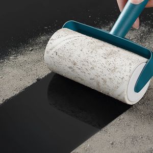 Dålig rullpapper Sticky Roller Dust Wiper Pet Hair Rooler Carpet Tousle Remover Portable Bytesvärt rengöringsborsteverktyg