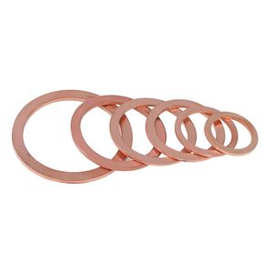 30 pcs Kupferabstandsabstandsplatz -Dichtungsmutter und Bolzenset flacher Ringdichtung Sortiment Kit M4 M5 M6 M8 M9 M10 M12 M14 M16 M18