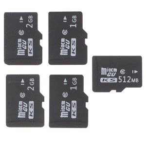 1st 512m 1 GB 2GB Hög Speed ​​Flash Mini Micro SD -kortdräkt Mobiltelefoner Kameror