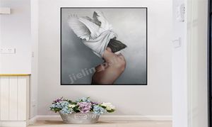 Nice Feather Women And Birds Painter Amy Judd Abstract Canvas Poster Painting all Picture Print Living Room Bedroom Decor5394891