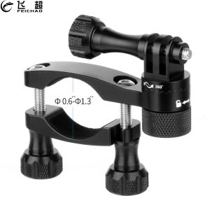 Cameras Bike Camera Holder Mount 360 Rotation CNC Aluminum Bicycle Motorcycle Handlebar 1535mm Clip for Gopro 10 9 8 7 for DJI Action 2