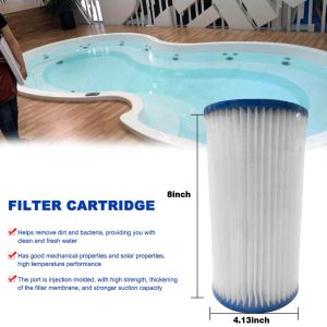 Cartuchos de filtro de água da piscina Tipo ou tipo C Cartucho de filtro Piscina Cartucho de filtro de substituição para piscina diária Cuidado