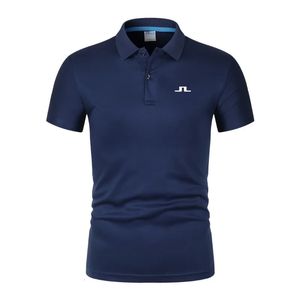 2024 Summer Mens Jlindeberg Golf Short Sleeve Polo Shirt Mesh Tyg Dreating Affärsmode T-shirt Herrkläder 240408