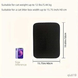 Cat Beds Furniture Pet toilet kennel cat litter box anti-slip mat washable cat cleaning pad double honeycomb design cat litter filter mat