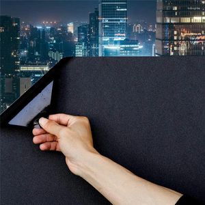 Adesivi per finestre All Blackout OPaco Privacy Tint Film per blocco camera da letto Luce oscurante solare