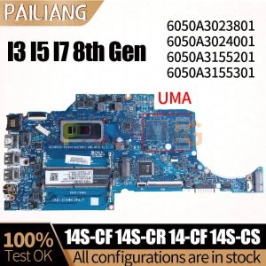 Placa -mãe i3 i5 i7 para HP 14SCF 14SCR 14CF Laptop Motherboard 6050A3023801 6050A3024001 6050A3155201 6050A3155301