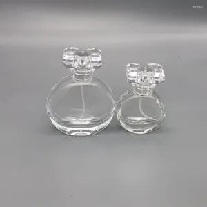 Depolama Şişeleri 2pcs 25ml Mini Parfüm Şişesi Cam 50ml Doldurulabilir Sis Sprey Taşınabilir Dispenser Örnek Boş Kozmetik Konteyner