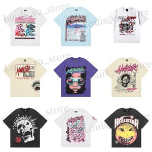 Mens Tshirts Hellstar Shirt Hellstar Designer Tshirt T Mens Womens Tshirts Graphic T Clothing Clothes Hipster Washed Fabric Strt Graffiti Bokstäver folie Mens Plus S