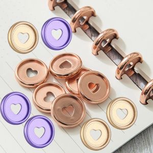 Spines 100st Mushroom Hole Binding Disc Heart Colorful Round Rings Plasticloose Leaf Ring Book Diy Binder Notebook Office