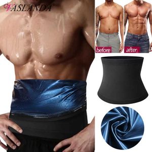 Slimming Belt Men Slimming Body Shaper Sauna Sweat Belt Waist Trainer Corsets Belly Girdle to Lose Weight Belly Fat Burner Burning Man 240409