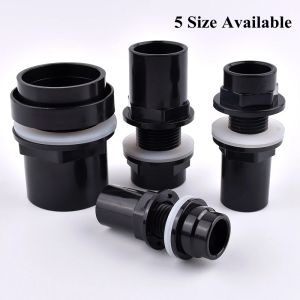 3 Färger 20 ~ 50mm Aquarium Drain Joint PVC Pipe Water Inlet Outlet Fitings Overflow Thread Water Tank Supply Fish Tank Connector