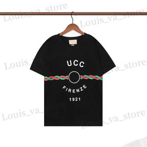 Men's T-Shirts Mens T-shirts round neck short slve designer clothing summer pure cotton printed T-shirt same style for fashion lovers 2023ss T240409